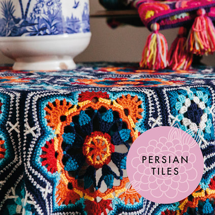 Emma Ball / Janie Crow - Persian Tiles Drawstring Bag - Yarn Worx